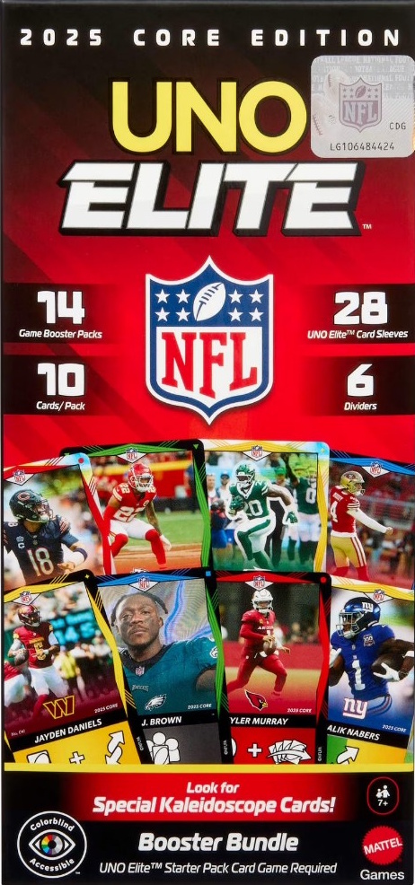 Uno Elite NFL 2025 Core Edition Booster Bundle