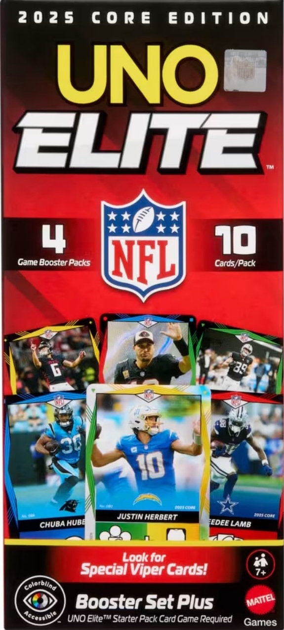 Uno Elite NFL 2025 Core Edition Booster Set Plus