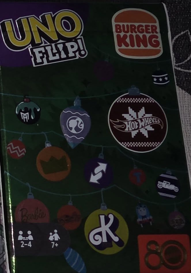 Uno Flip: Burger King Mattel 80th Anniversary