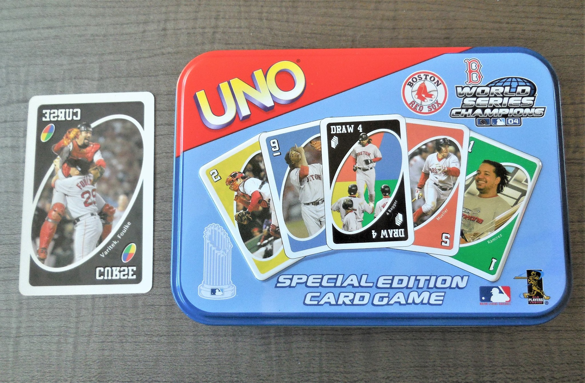Red Sox Wold Series Champions 2004 Uno Card Game