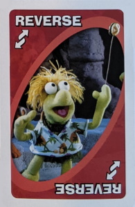 Fraggle Rock Red Uno Reverse Card