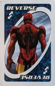 Iron Man 2 Dark Blue Uno Reverse Card