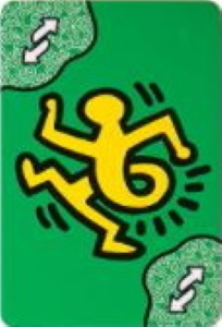 Uno Artiste No. 2: Keith Haring Green Uno Reverse Card