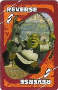 Shrek 2 Orange Uno Reverse Card