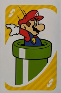 Super Mario Yellow Uno Reverse Card