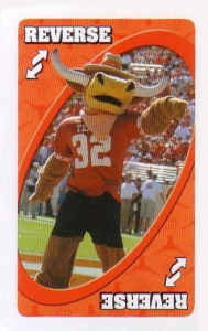 University of Texas Orange Uno Reverse Card