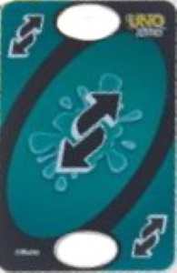 Uno Flip Splash Aquamarine Uno Reverse Card (Dark Side)