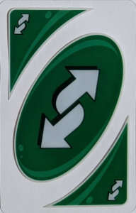 Uno Splash (2014) Green Uno Reverse Card